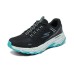 Skechers Durable Breathable Low-Top Running Shoes Women's Black White Green Black White Green, 38.5