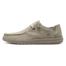 Skechers Anti-Slip And Wear-Resistant Breathable Low-Top Casual Shoes Men's Taupe Серо-коричневый, 42