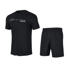 Skechers Casual Sportswear Men's Carbon Black Set (Carbon Black), S