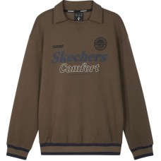 Skechers Sweatshirt Men's Yellow Clay Color Yellow Clay Color, L