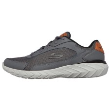 Skechers Overhaul 2.0 Cushioning Slip Resistant Low Top Running Shoes Men's Carbon Gray 41
