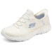 Skechers Cushioning Breathable Low Top Running Shoes Women's Ivory Бежевый, 39