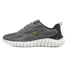 Skechers Overhaul 2.0 Breathable Lightweight Low-Top Casual Shoes Men's Gray Black 43