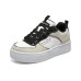 Skechers Street Slip Resistant Cushioning Wear Resistant Breathable Low Top Kids' Skateboarding Shoes Ecru Teenagers Черно-белый, 38