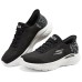 Skechers WOMEN'S GO Series Durable Breathable Lightweight Low-Top Running Shoes Women's Black White Черно-белый, 36