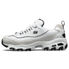 Skechers D'Lites 1.0 Chunky Sneakers Women's Low-Top White/Light Gray 35