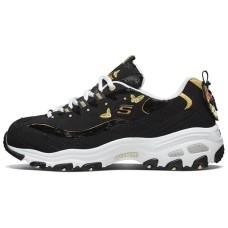Skechers D'LITES 1.0 D'LITES 1.0 Anti-Slip Wear-Resistant Low-Top Chunky Sneakers Women's Gold Black 35