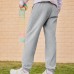 Skechers Colorful Knitted Sweatpants Women's Medium Heather Gray 004F, M