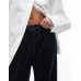Topshop velvet tie waist jogger in slate Slate, US 2