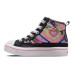 Skechers Heartbeatz Anti-Kick Lightweight High-Top Kids Canvas Shoes Black Pink Kids' Black Pink, 28.5