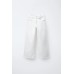 Джинсы wide leg ZARA Белый, 9/10 лет (года) (140 cm)