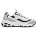 Skechers D'LITES 1.0 Non-slip Wear-resistant Shock Absorption Low-Top Chunky Sneakers Women's White Gray White gray, 35.5
