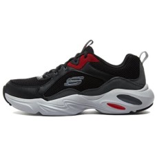 Skechers Stamina Airy Cushioning Anti-Slip And Wear-Resistant Low-Top Chunky Sneakers Men's Black Gray 43