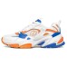 Skechers Stamina V2 Cushioning Anti-Slip Wear-Resistant Breathability Low-Top Chunky Sneakers Men's White Orange Blue 39.5