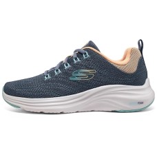 Skechers Vapor Foam Cloud Trace Slip-Resistant Cushioning Low-Top Casual Shoes Women's Blue White Синий Белый, 36