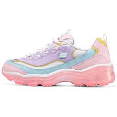 Skechers D'LITES 1.0 Cushioning Anti-Slip And Wear-Resistant Low-Top Chunky Sneakers Women's Pink 37