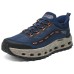 Skechers OUTDOOR Anti-Slip Wear-Resistant Low-Top Outdoor Shoes Men's Blue Orange Marine Blue Saffron, 41