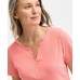 Топ Style & Co Petite Henley Розовый, PM