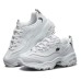 Skechers D'LITES 1.0 Low-Top Chunky Sneakers Women's White Black Черно-белый, 36.5