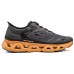 Skechers Sport Cushioned Slip-Resistant Low-Top Casual Running Shoes Men's Charcoal Gray Charcoal Gray/Orange, 42.5