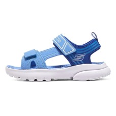 Skechers Cushioned Wear-Resistant Breathable Children's Sandals Blue Teenagers Light Blue/Multicolor, 32