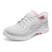 Skechers GO WALK 7 Cushioning Slip Resistant Waterproof Rebound Low Top Running Shoes Women's Gray Pink Gray Pink, 37