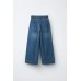 Джинсы свободного кроя с карманами ZARA Синий, 8/9 лет (года) (131 cm)