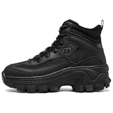 Skechers Slip-Resistant Breathable High-Top Casual Shoes Women's Black Черный, 37.5