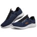 Skechers Flection 1.0 Cushioned Slip-Resistant Low-Top Sports Casual Shoes Men's Blue White 43