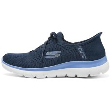 Skechers Breathable Coverage Low-Top Casual Shoes Women's Blue Синий, 36