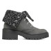 Skechers Teen Spirit Knit Buzz Ankle Boot 'Black Charcoal' Women's 40