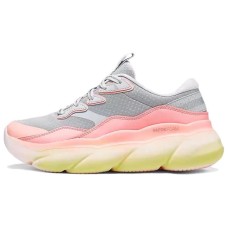 Skechers Sport Cushioning Slip Resistant Breathable Coverage Support Rebound Low Top Casual Shoes Women's Light Gray Light Gray/Multicolor, 37