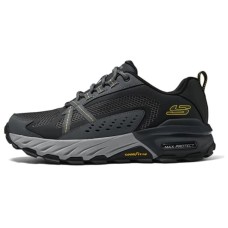 Skechers Max Protect Durable Breathable Low-Top Outdoor Shoes Men's Black Gray Black Gray, 45