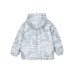 Skechers Kids Down Jackets / Vests Gray and White Striped All over Print/03HK, L