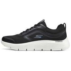 Skechers Go Walk Fle Anti-Slip Wear-Resistant Low-Top Casual Shoes Men's Black White Черно-белый, 43
