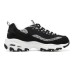 Skechers Cushioning Wear-Resistant Low-Top Chunky Sneakers Women's Black White Черно-белый, 35