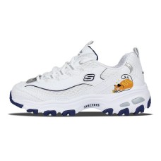 Skechers D'LITES 1.0 Chick And Kitten Anti-Slip Wear-Resistant Low-Top Chunky Sneakers Women's White Белый, 35.5