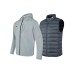 Skechers Casual Sportswear Men XL, Set (Trade Wind Gray Jacket+Dark Gray Vest)