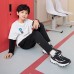 Skechers I Conik Slip Resistant Cushioning Abrasion Resistant Low Top Kids Lifestyle Shoes Black White Teenagers 37