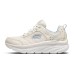 Skechers D'lux Walker Slip-Resistant Lightweight Cushioning Low-Top Casual Shoes Women's Natural Blue Natural/Blue, 36