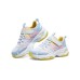 Skechers D'LITES Series Cushioning, Wear Resistant Kids Lifestyle Shoes White Blue Yellow Teenagers 36