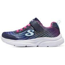 Skechers Girls Cushioning, Wear Resistant Low Top Kids' Running Shoes Marine Blue Multicolor Teenagers Marine Blue/Multicolor, 32