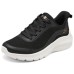 Skechers Bob's Anti-Slip Wear-Resistant Low-Top Casual Running Shoes Women's Black White Черно-белый, 38