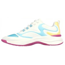 Skechers Ashley Park X Durable Breathable Low-Top Casual Shoes Women's White Blue White blue, 35.5