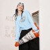 Skechers Colorful Sweatshirt Unisex Air Blue Air Blue/01CQ, L