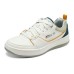 Skechers Slip Resistant Breathable Low Top Skateboard Shoes Men's White Green Cyan White Green Turquoise, 42