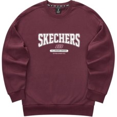 Skechers Sportlife Sweatshirt Unisex Pink Purple Pinkish-Brown-02C9, XS