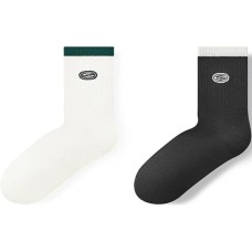 Skechers Sports Alliance Series Mid-Calf Socks Unisex 2 Pack 2 Pack (Pure White/Black), S
