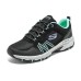 Skechers Hillcrest Anti Slip Wear Resistant Low Top Outdoor Shoes Women's Black Green Черно-зеленый, 38