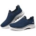 Skechers GO WALK 1 Slip-Resistant Breathable Support Height Increasing Low-Top Casual Shoes Men's Blue Black Черный, 41